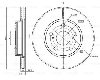 Тормозной диск BOSCH 0 986 BB4 324