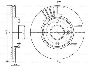 Тормозной диск BOSCH 0 986 BB4 328