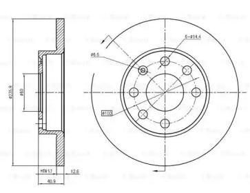 Тормозной диск BOSCH 0 986 BB4 334