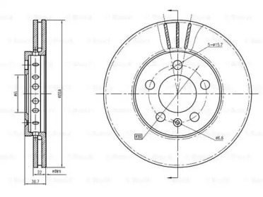 Тормозной диск BOSCH 0 986 BB4 337