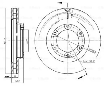 Тормозной диск BOSCH 0 986 BB4 339