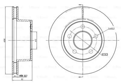 Тормозной диск BOSCH 0 986 BB4 340