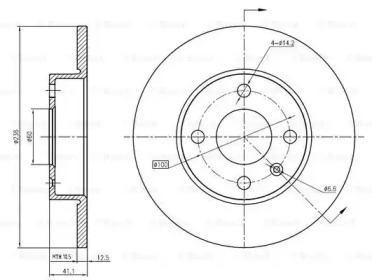 Тормозной диск BOSCH 0 986 BB4 342