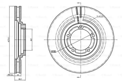 Тормозной диск BOSCH 0 986 BB4 343