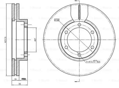 Тормозной диск BOSCH 0 986 BB4 348