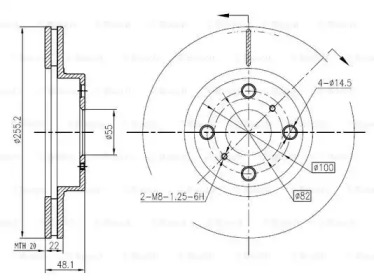 Тормозной диск BOSCH 0 986 BB4 350