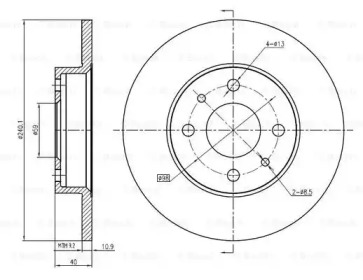 Тормозной диск BOSCH 0 986 BB4 351