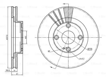 Тормозной диск BOSCH 0 986 BB4 355