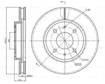 Тормозной диск BOSCH 0 986 BB4 358