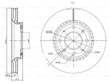 Тормозной диск BOSCH 0 986 BB4 360