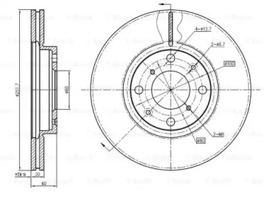 Тормозной диск BOSCH 0 986 BB4 361