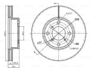 Тормозной диск BOSCH 0 986 BB4 362