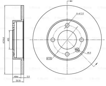 Тормозной диск BOSCH 0 986 BB4 363