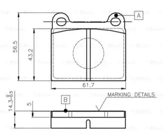 Комплект тормозных колодок BOSCH 0 986 TB2 000