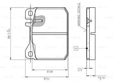 Комплект тормозных колодок BOSCH 0 986 TB2 001