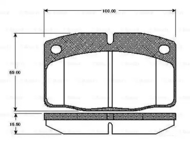 Комплект тормозных колодок BOSCH 0 986 TB2 003