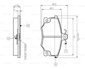 Комплект тормозных колодок BOSCH 0 986 TB2 006