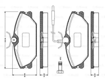 Комплект тормозных колодок BOSCH 0 986 TB2 010