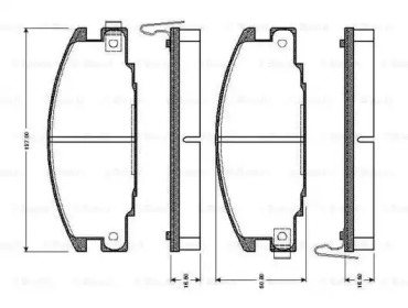 Комплект тормозных колодок BOSCH 0 986 TB2 011