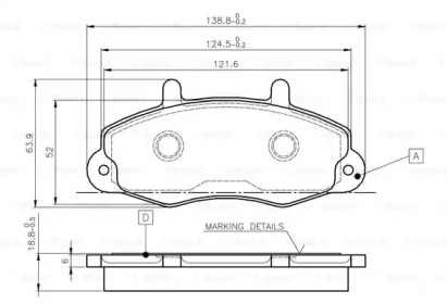 Комплект тормозных колодок BOSCH 0 986 TB2 019