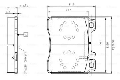 Комплект тормозных колодок BOSCH 0 986 TB2 023