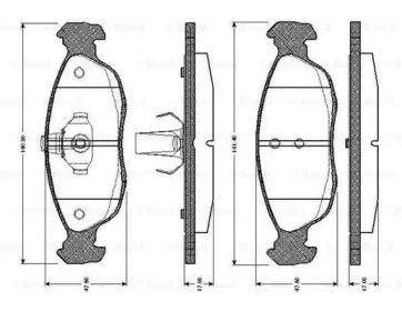 Комплект тормозных колодок BOSCH 0 986 TB2 026