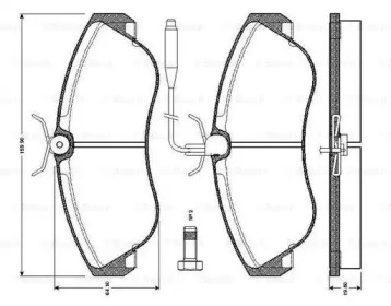 Комплект тормозных колодок BOSCH 0 986 TB2 029