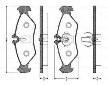 Комплект тормозных колодок BOSCH 0 986 TB2 031