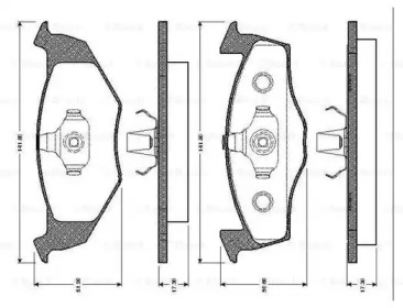 Комплект тормозных колодок BOSCH 0 986 TB2 036