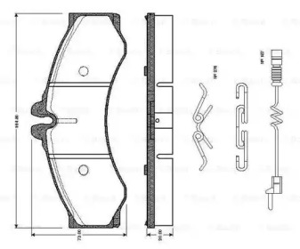 Комплект тормозных колодок BOSCH 0 986 TB2 037