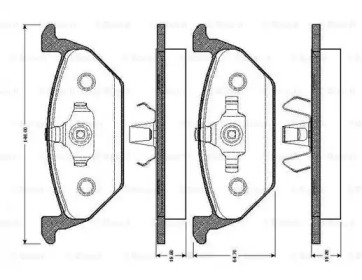 Комплект тормозных колодок BOSCH 0 986 TB2 040