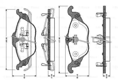 Комплект тормозных колодок BOSCH 0 986 TB2 044