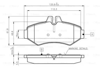 Комплект тормозных колодок BOSCH 0 986 TB2 046