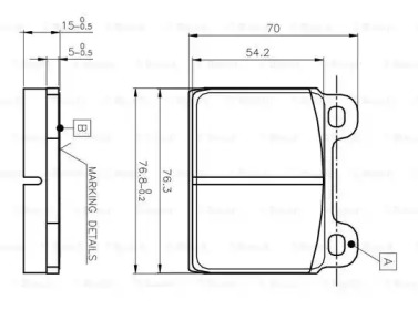 Комплект тормозных колодок BOSCH 0 986 TB2 050