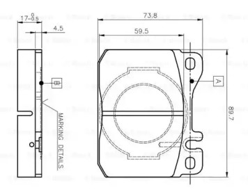 Комплект тормозных колодок BOSCH 0 986 TB2 051