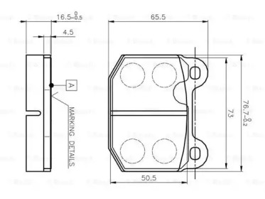 Комплект тормозных колодок BOSCH 0 986 TB2 052