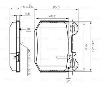 Комплект тормозных колодок BOSCH 0 986 TB2 053