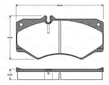 Комплект тормозных колодок BOSCH 0 986 TB2 058