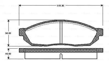 Комплект тормозных колодок BOSCH 0 986 TB2 065