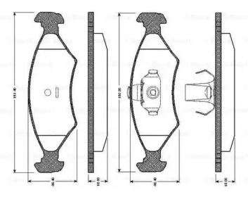 Комплект тормозных колодок BOSCH 0 986 TB2 066