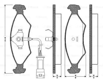 Комплект тормозных колодок BOSCH 0 986 TB2 068