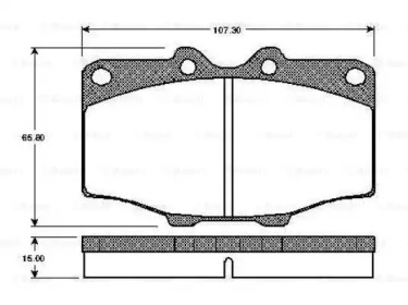 Комплект тормозных колодок BOSCH 0 986 TB2 069