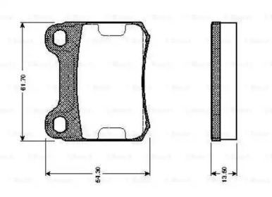 Комплект тормозных колодок BOSCH 0 986 TB2 084