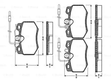 Комплект тормозных колодок BOSCH 0 986 TB2 088