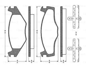 Комплект тормозных колодок BOSCH 0 986 TB2 089