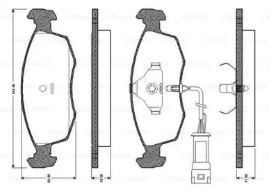 Комплект тормозных колодок BOSCH 0 986 TB2 092