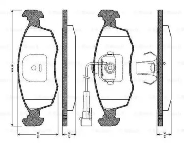 Комплект тормозных колодок BOSCH 0 986 TB2 093