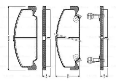 Комплект тормозных колодок BOSCH 0 986 TB2 097