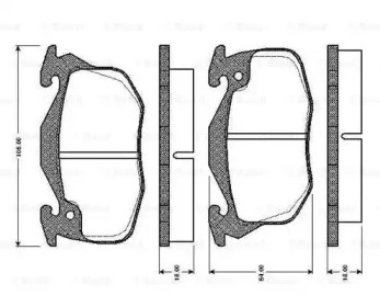 Комплект тормозных колодок BOSCH 0 986 TB2 101