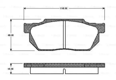 Комплект тормозных колодок BOSCH 0 986 TB2 102